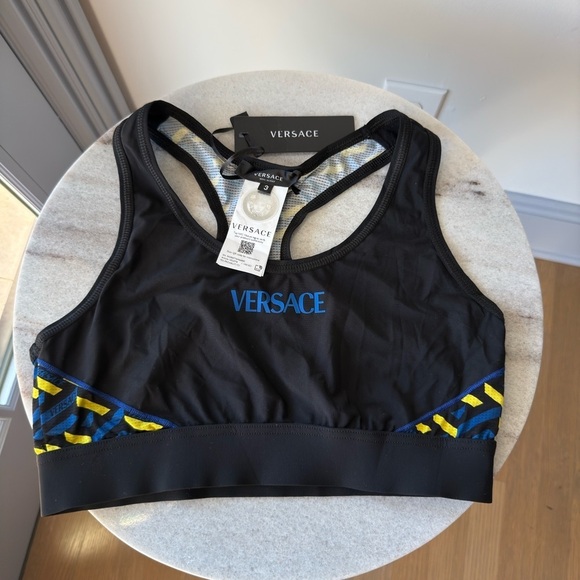 Versace Greca Signature Accent Sports Bra - Picture 3 of 8